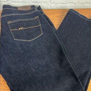 Ralph Lauren Women's Straight cut Dark Wash Blue Jeans Like New Sz 12 short